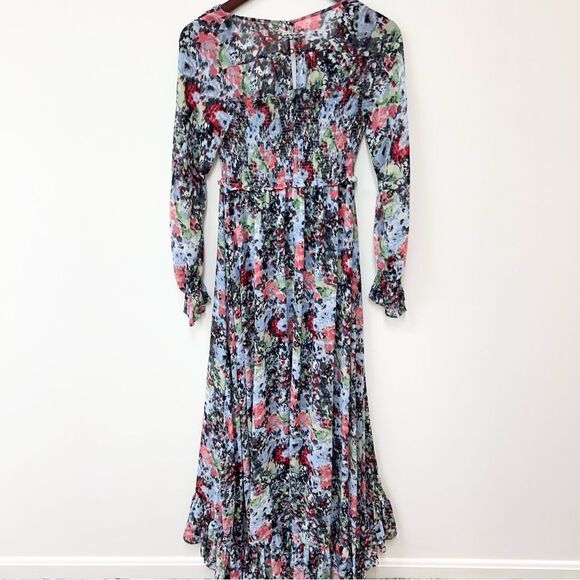Cinq a Sept Leigh Floral Ruffle Maxi Dress Size 0 - Picture 8 of 10